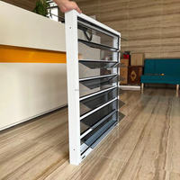 Région sud-africaine cadre en alliage d'aluminium antivol stores verticaux en verre écrans gris pour hôpitaux appartements persienne roulant