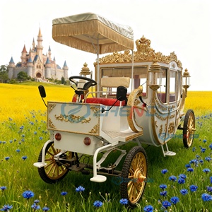 Carruaje Real Blanco para Bodas, Carruaje Eléctrico para Bodas, Carruaje Eléctrico de Ocio, Precio de Carroza Tirada por Caballos - Product Image 1