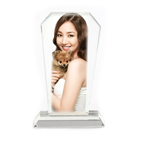 Cadre photo en cristal à sublimation personnalisé, trophée vierge BXP-02
