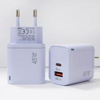 Adaptateur secteur GaN 45W Macaron USB Type-C Chargeur rapide pour iPhone Samsung Android Cube