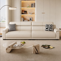 Canapé sectionnel 4 places STG Modern 270 cm, style européen et américain, revêtement en cuir Nappa véritable, confortable pour la peau, pour salon