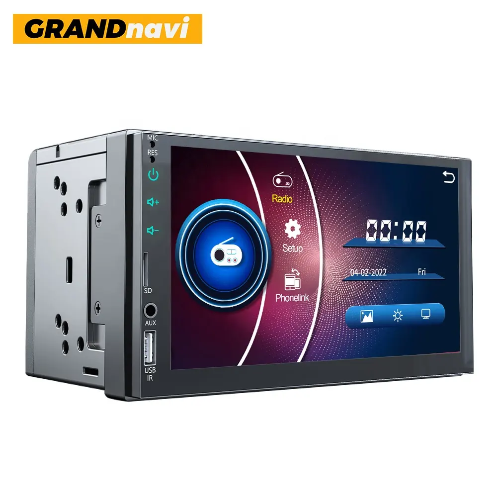 GRANDnavi 2din 7 inch car mp5 player radio dvd player radio with IPS screen multifunction radio