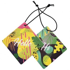 Désodorisant de voiture en papier personnalisé, formes et parfums variés, prix abordable - Product Image 1