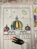 Janamaz Sajada Tapis pour Tapis de prière uni et solide pour le ramadan Eid Cadeau Tapis de prière musulman portable