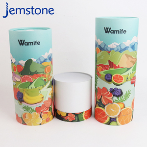 Emballage en tube cylindrique en carton kraft écologique portable pour blender imprimé sur mesure, emballage en tube en papier pour fruits secs et thé - Product Image 3