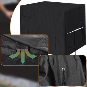 Customized Heat Pump Cover Outdoor Unit Protection Black Polyester Easy Install Pool Heater Dust Cover - Product Image 4
