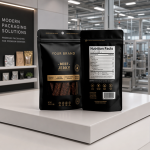Sachet Doypack ODM OEM avec fenêtre, écologique, refermable, de qualité alimentaire, résistant à l'humidité pour bœuf séché - Product Image 1