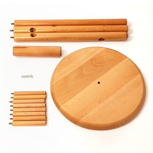 Porte-manteau portable en bois et métal pour vêtements et chapeaux - Product Image 6