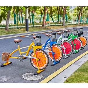 EXI Bicycle Machines Orange Professional Youth Customized Fruit Blender Stationary Bicycle