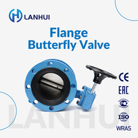 Vanne papillon à vis sans fin en fonte ductile à bride GGG50 PN16, joint souple EPDM, concentrique, pour alimentation en eau, garantie 2 ans, DN50-DN1200