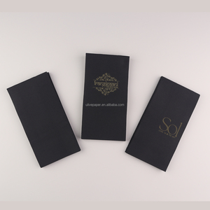 Produttore <span class=keywords><strong>di</strong></span> <span class=keywords><strong>Tovaglioli</strong></span> <span class=keywords><strong>di</strong></span> <span class=keywords><strong>Carta</strong></span> Personalizzati, <span class=keywords><strong>Tovaglioli</strong></span> <span class=keywords><strong>a</strong></span> 8 Pieghe 40x40cm, Neri, Morbidi, <span class=keywords><strong>a</strong></span> 2 Veli per Ristoranti o Eventi Matrimoniali - Product Image 1