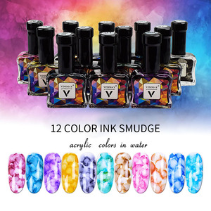 Vinimay 12 Colori Liquido per Nail Art Effetto Marmorizzato, Gel per Pittura Unghie con Effetto Blooming - Product Image 2