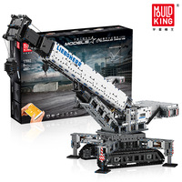 Grúa Móvil Muidking 11206, Bloques de Construcción, Modelo de Vehículo de Ingeniería, Control Remoto Dual Completo, Juguete Educativo con Batería