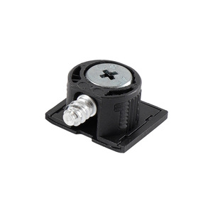 Shengshimingxin Three In One Shelf Support Square Cover 8mm Black Zinc Alloy Plastic Connector For <b>Wardrobe</b> Partition - Product Image 1