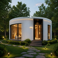 Maison modulaire de luxe préfabriquée pour l'extérieur, structure en acier léger pour hôtels, villas, chalets