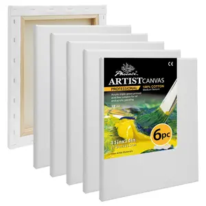 Phoenix Professional OEM Custom Size Artist 100% Cotton Blank Stretched Artist Canvas For Painting