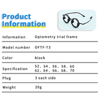 Usine en gros 20g cadre d'essai pièces de lunettes d'instruments optiques livraison en 7 jours cadre d'essai d'optométrie OFTF-T3