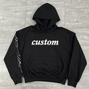 Custom <strong>Clothing</strong> Manufacture Solid Double Waist Pants Hoodie Sets Baggy Heavyweight Sweatsuits Screen Print Oversized Tracksuits - Product Image 2