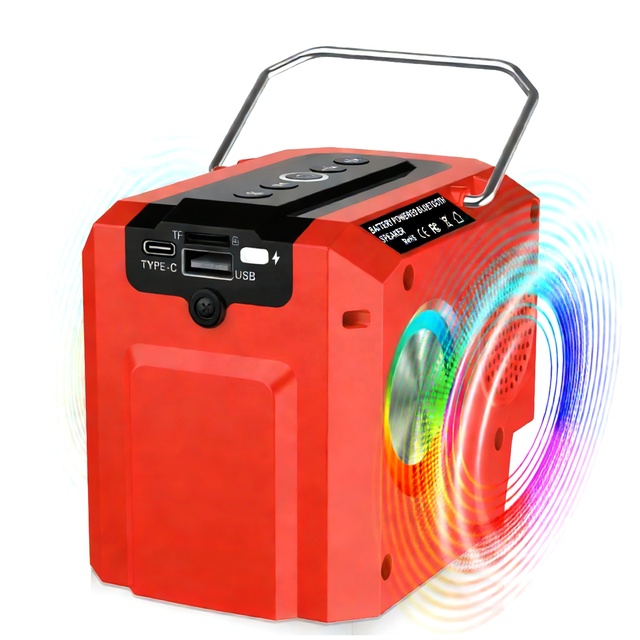 10W Bluetooths Speaker Fit for Milwaukees 18v M-18 Battery Portable Small Wireless Speaker for Camping Home and Party