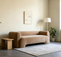 Canapé en tissu minimaliste italien, canapé moderne de luxe léger pour petit salon, modèle de canapé lounge