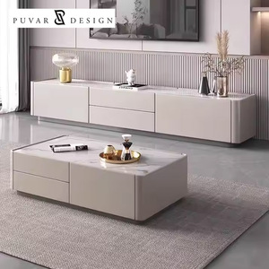<span class=keywords><strong>Meuble</strong></span> <span class=keywords><strong>TV</strong></span> de luxe moderne avec support pour table à thé plateau en ardoise blanche <span class=keywords><strong>meuble</strong></span> <span class=keywords><strong>TV</strong></span> de salon en bois - Product Image 2