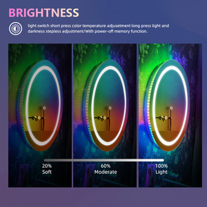 Kidoir Treo Ngang Nổi bật LED Phòng Tắm Gương Vòng Tròn Chống Sương Mù Nhiệt Độ Màu Không Thấm Nước Chiếu Sáng Gương - Product Image 4