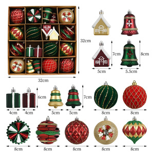 Durable usando precio bajo impermeable BOLA DE Navidad decoración conjunto plástico árbol de Navidad decoraciones - Product Image 3