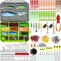 Lots de leurres et appâts artificiels souples en gros, très demandés, pour la pêche en eau douce et en eau salée, divers kits de pêche DIY