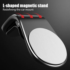 SYW Strong Magnet L Shaped <b>Car</b> Air Vent <b>Clip</b> Grip Soportes Para De Porta Celular Stents Cellphone Magnetic Phone Mobile Holder - Product Image 5
