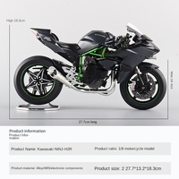 2024 vente chaude H2r Ninjas Sport motos moulé sous pression jouets en plastique tendance utilisé Dirt Bike 1:12 échelle roues mobiles