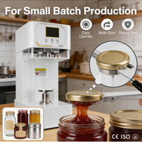 Scelleuse électrique semi-automatique haute précision à faible consommation d'énergie pour bouteilles et canettes de boissons, à faible bruit, pour les startups d'emballage de produits.