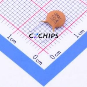 ตัวเก็บประจุเซรามิกแบบ Through-Hole รุ่น CC1H104ZC74D3F5O30MN ระยะขา P=5.08 มม. 100nF -20%~+80% 50V 5.08 มม. - Product Image 1