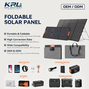 High Efficiency ETFE Bifacial 100W 200W 300W 400W Waterproof Camping Foldable Solar Panels OEM/ODM Various Connectors Attached