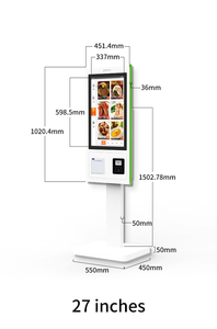 Kiosque <span class=keywords><strong>de</strong></span> commande en libre-service WUXIN Totem Payments Wifi avec écran tactile 21,5/27 pouces pour restaurants/cliniques - Product Image 4