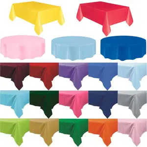 Disposable Tablecloths White Tablecloths Plastic Table Cover Heavy Duty Tablecloths For BBQ Party