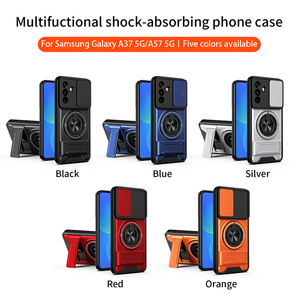 Étui de protection magnétique puissant Lichicase avec anneau rotatif et béquille pour appareil photo, compatible <span class=keywords><strong>Samsung</strong></span> A07 A57 A37 - Product Image 1
