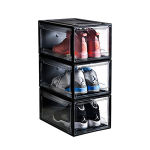 Storage Shoe Box Amazon Hot Sale Acrylic Storage Shoe Box Transparent Plastic Shoe Box Plastic Storage Sneaker Storage Box