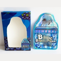 Sachet Mylar Personnalisé en Gros Réutilisable Résistant Anti-odeur 0,125 Ozg, Forme Spéciale Cali Découpée à l'emporte-pièce, pour Comestibles, Type Hamburger, avec Boîte
