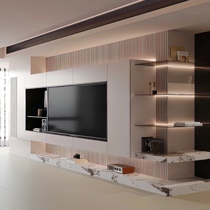 Mueble <span class=keywords><strong>de</strong></span> TV Moderno Multifuncional <span class=keywords><strong>de</strong></span> Madera Resistente, Diseño Elegante para Sala <span class=keywords><strong>de</strong></span> Estar, Soporte <span class=keywords><strong>de</strong></span> TV y Consola para Apartamento y Dormitorio - Product Image 1