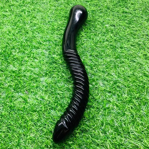 Dildo en obsidienne noire Heisenberg 250 mm avec baguette Yoni et masseur point G, jouet sexuel pour exercices de Kegel, 300 g, poli à la main - Product Image 3