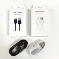 Kabel USB ke Type-C 5A/2A Pengisian Cepat dengan Pelindung Foil dan Jaket PVC untuk S8/S9/S10/Note8 1M
