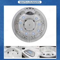 Gurgle OEM ODM Jacuzzi extérieur en acrylique pour 8 personnes, bain à remous rond personnalisé, fournisseur de spas