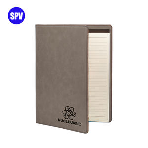 Organizador de cartera de cuero de alta calidad A5 para cuaderno, Cartera de cuero Pu laserable personalizada - Product Image 6