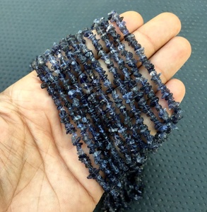 Iolite-GEMA Natural azul de 16 pulgadas, hilo largo, Chips lisos sin cortar, fabricación de cuentas, joyería hecha a mano, venta al por mayor - Product Image 2