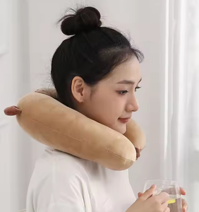 Almohada en forma de U de dibujos animados, almohada de cuello Kapipala, almohada de deformación de partículas de espuma, almohada de cuello multifuncional, almohada de siesta de oficina - Product Image 2