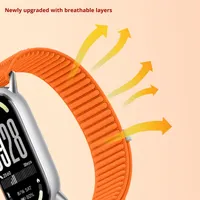 Bracelet de montre pour Xiaomi Mi Band 8/9/10 Bracelet de sport intelligent en nylon de luxe respirant 22mm avec boucle Velcro Vente en gros