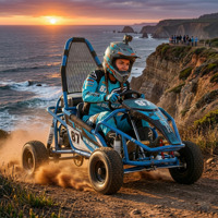 Karting électrique tout-terrain commercial de course pour enfants, 40 km/h, haute qualité, pour l'extérieur