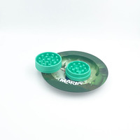 Cendrier en métal, broyeur d'herbes, accessoires, autocollant logo personnalisé, carton coloré, taille mini