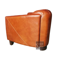 Vente en gros de chaises longues design de luxe meubles art déco fauteuil club marron en cuir véritable fauteuil confortable de loisirs fauteuil d'appoint