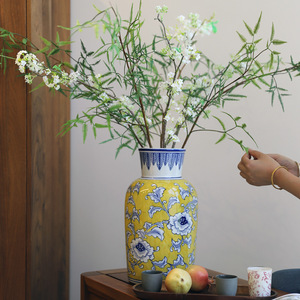 नीले सफेद मिट्टी बरतन मिट्टी के बरतन कमरे के लिए घर की सजावट-इंटीरियर के लिए वरिष्ठ भावना रचनात्मक शिल्प - Product Image 3